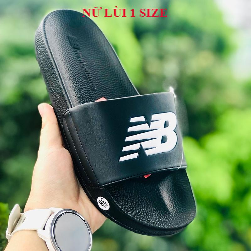 Dép newbalence 𝐍𝐄𝐖 𝐁𝐀𝐋𝐄𝐍𝐂𝐄 ❤️FREESHIP + Hộp❤️dép unisex NB new balence quai ngang thể thao nam nữ đen