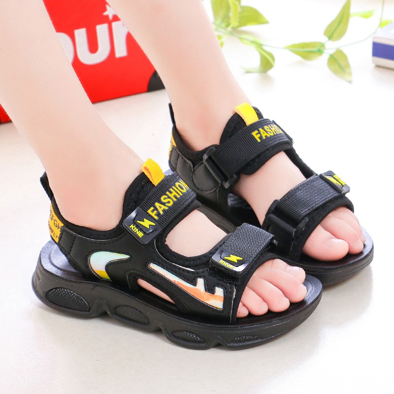 [Rẻ nhất shopee] Sandal bé trai đi học, đi chơi phong cách thời trang, da mềm êm chân, đế chống trượt