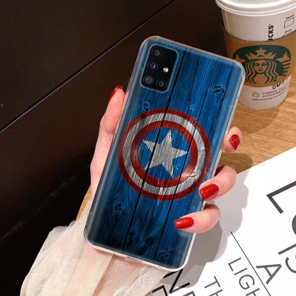 Ốp Điện Thoại Trong Suốt Hình Captain America Cho Xiaomi Redmi 9S 7A 9A 8A 9T 9 9C Power Pro NFC Prime Max Ta121