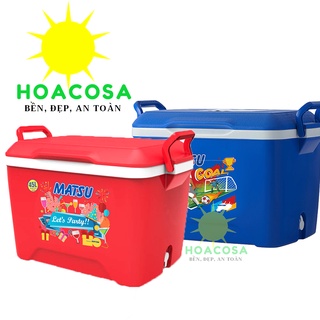 Thùng đá 45l matsu nhựa duy tân- tay cầm khóa nắp, vòi xả tiện dụng, giữ đá 48h- đồ gia dụng hoacosa.