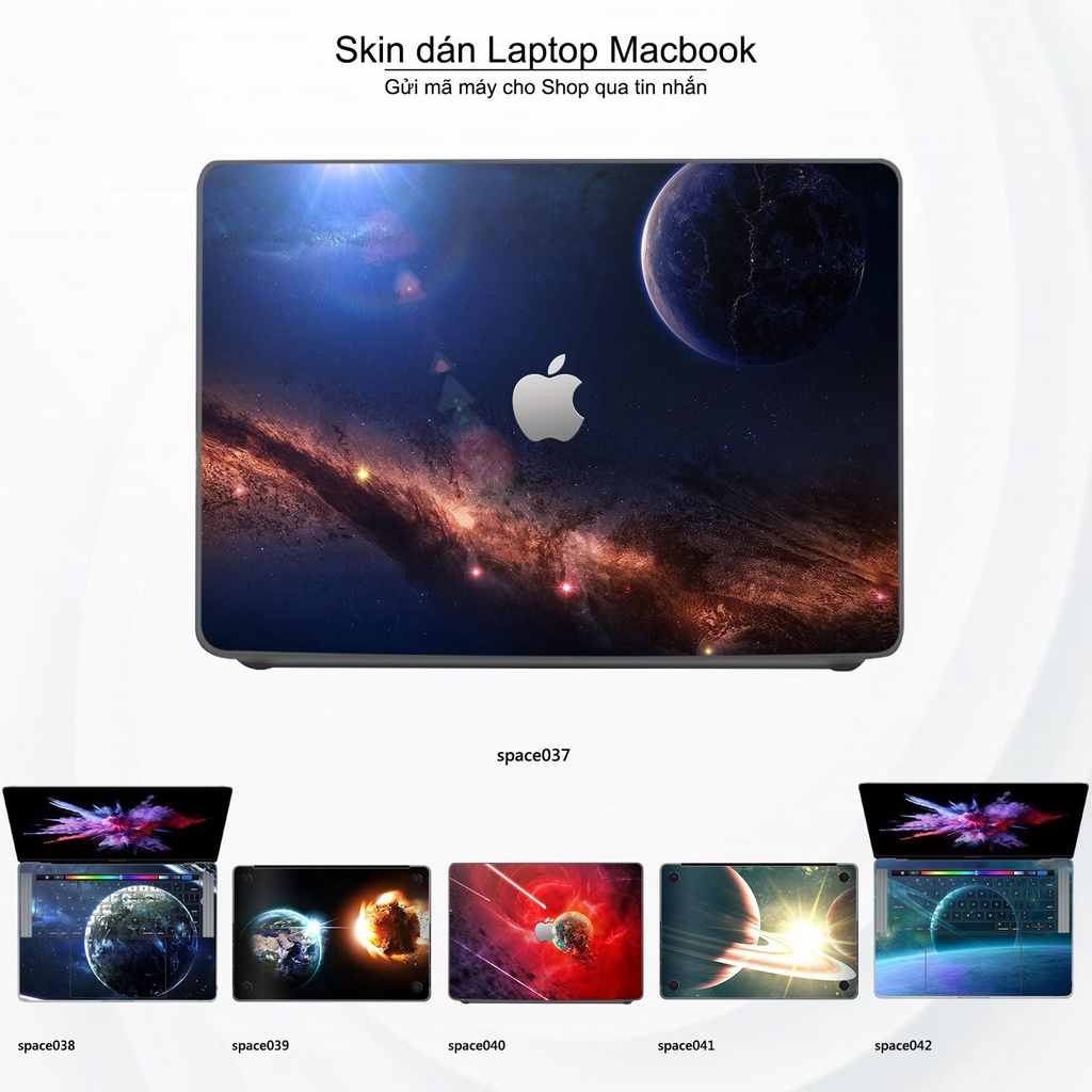 Skin dán Macbook mẫu không gian (đã cắt sẵn, inbox mã máy cho shop)