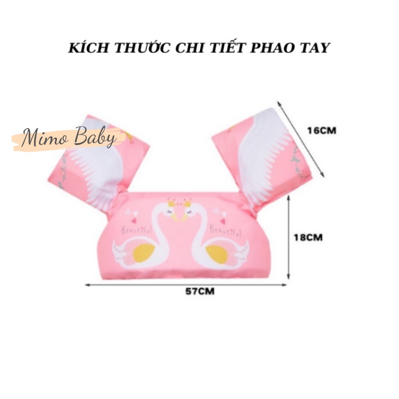 Phao tập bơi liền thân, phao tay đỡ ngực cao cấp cho bé 2-10 tuổi PB08 Mimo Baby