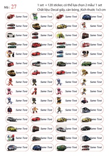 Sticker mẫu mới cho bé