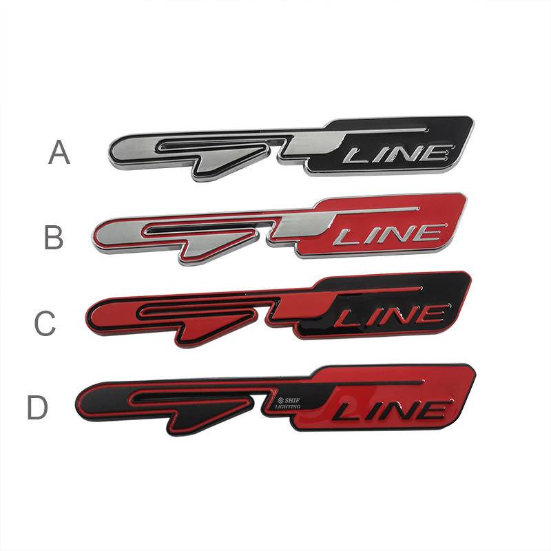 Miếng dán logo GT LINE bằng kim loại dành cho trang trí xe hơi