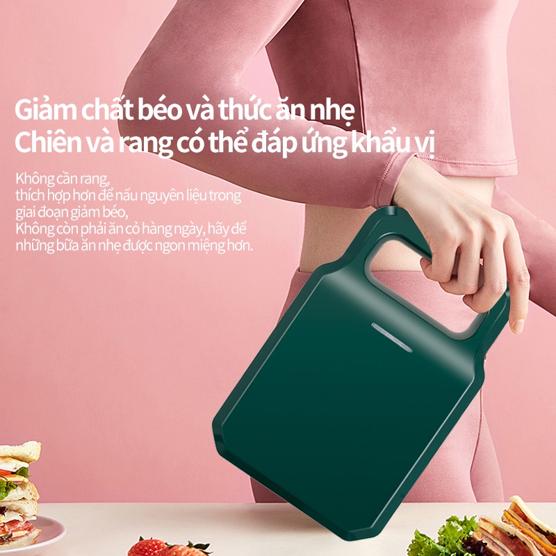 AFC Máy kẹp nướng bánh mì, humberger, sandwich, rán trứng, nướng thịt 2 mặt mini đa năng