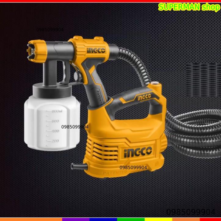 Máy phun sơn 500W dùng điện INGCO SPG5008 Bình Nhựa