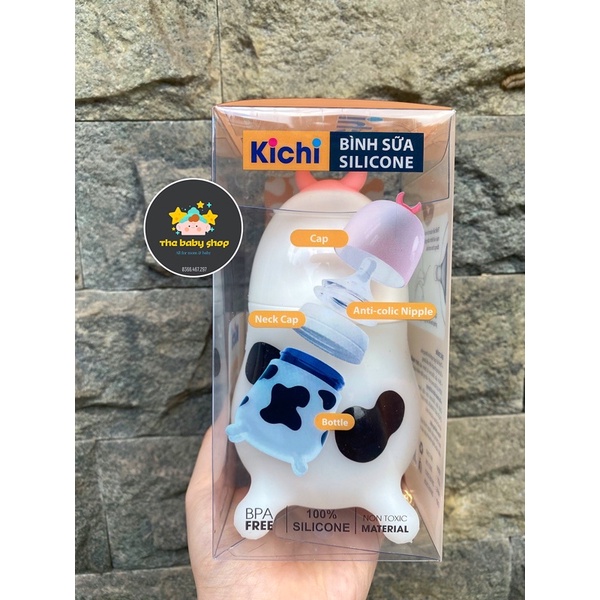 BÌNH SỮA HÌNH BÒ SỮA SILICON 180ml/260ml