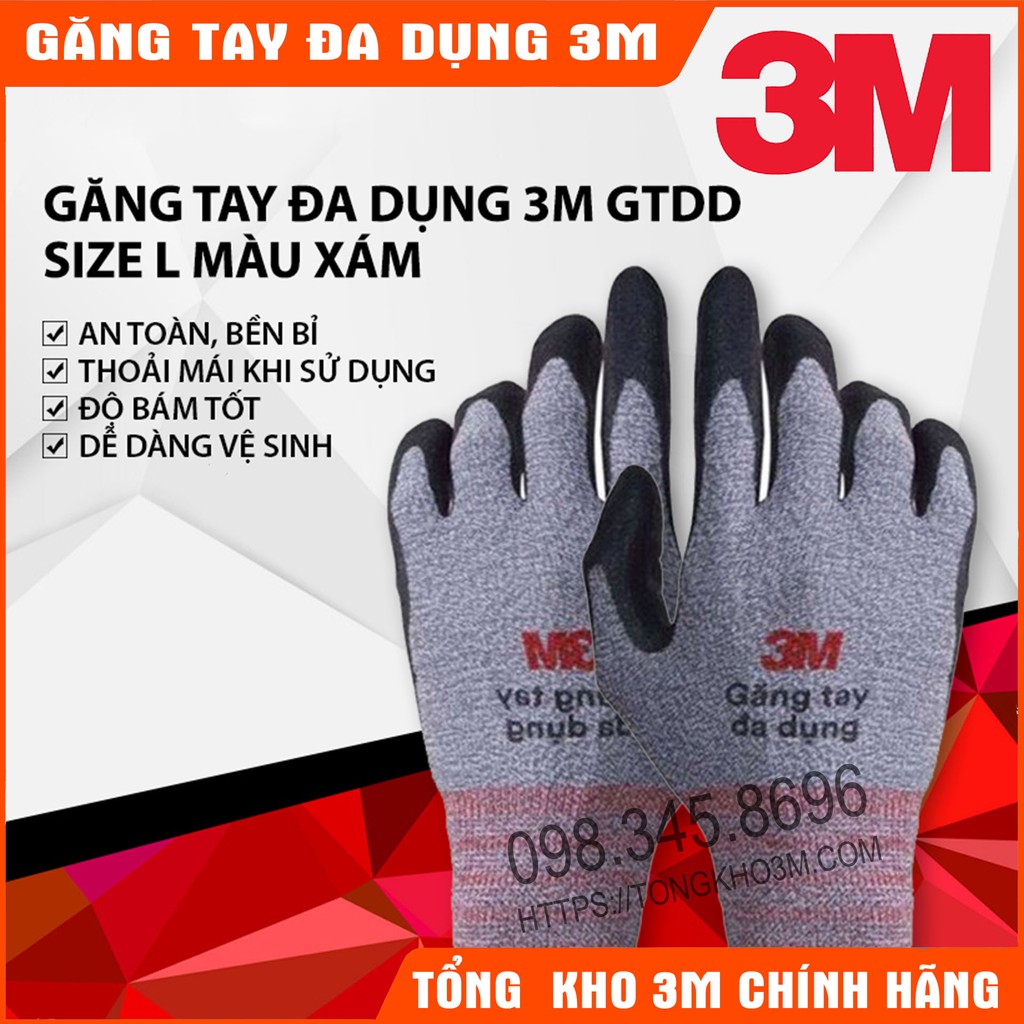 Găng Tay Bảo Hộ Lao Động, Găng Tay Đa Dụng 3M Chịu Nhiệt  Chuyên Dùng Thao Tác Cơ Khí Chính Xác