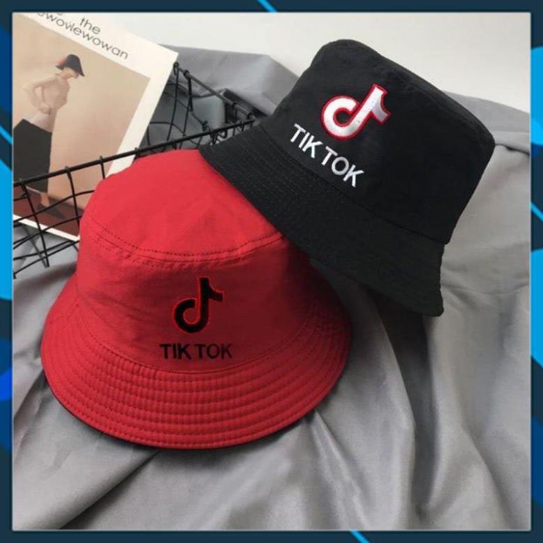 Mũ bucket thêu Tik Tok/Nón tai bèo chất liệu kaki, thời trang nam nữ hot hit