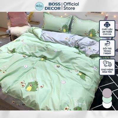 Ga gối cotton poly Bo Decor khủng long bơ
