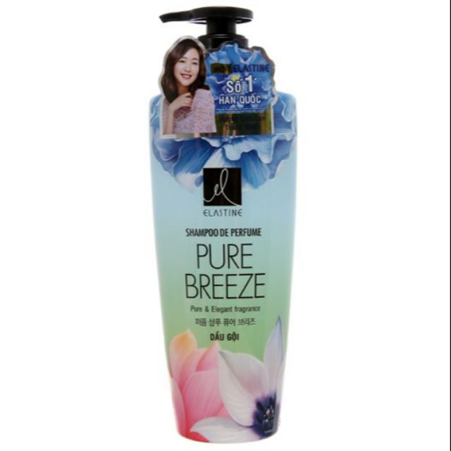 Dầu gội nước hoa Elastine Pure Breeze óng mượt chắc khoẻ 600ml