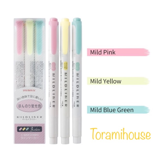 Set 3 bút highlight Mildliner Zebra