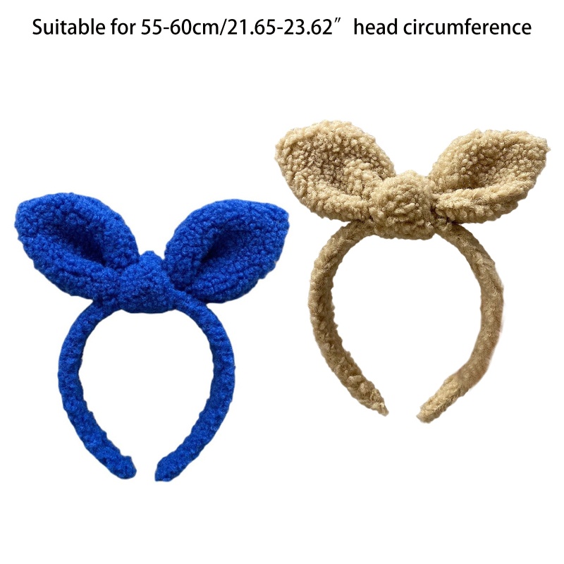 Băng Đô Tai Thỏ Phối Lông Xù Hoạt Hình Dành Cho Trang Điểm / Rửa Mặt / Biểu Diễn Sân Khấu