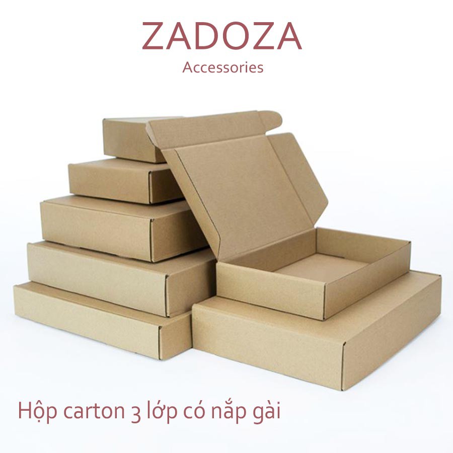 Hộp carton, thùng bìa giấy cod đóng gói hàng loại hộp có nắp gài