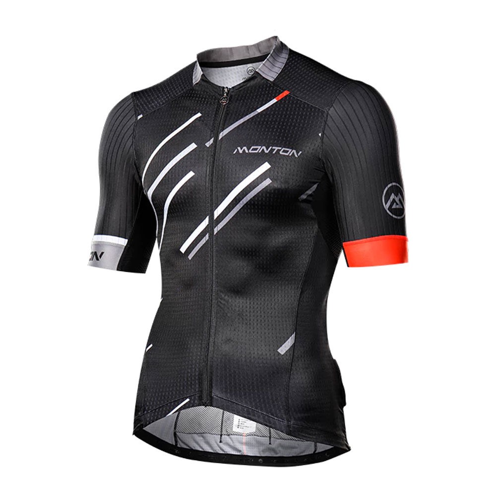 Áo đạp xe ngắn tay Monton colore piogia black