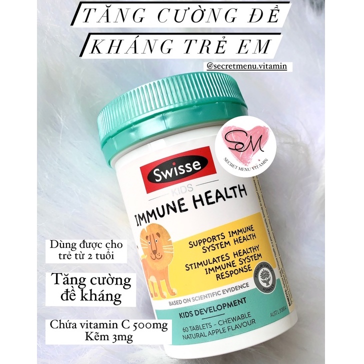 Tăng đề kháng trẻ em vitamin C Immue Healthy Swisse