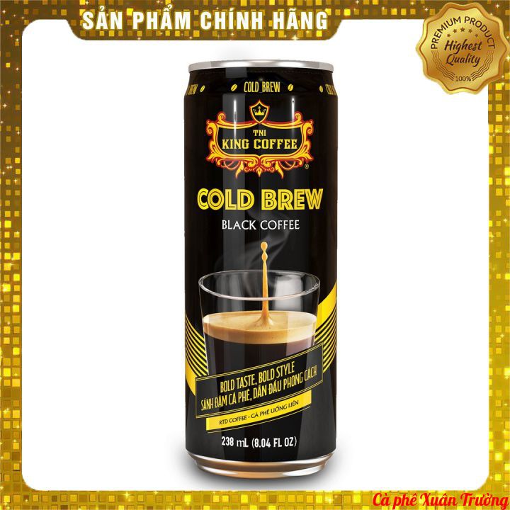Cà Phê Uống Liền KING COFFEE Espresso Coldbrew- Lon 238ml