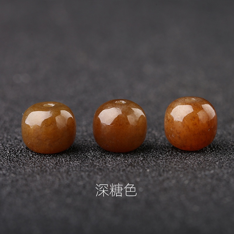 Chuỗi Hạt Đá Hetian Tự Nhiên Màu Trắng Vàng Dùng Làm Vòng Tay diy