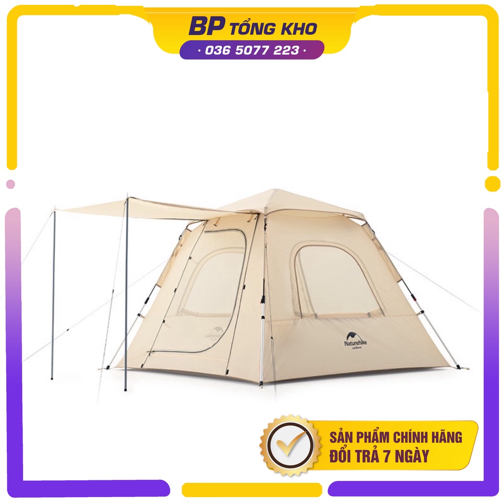 Lều dã ngoại NatureHike NH21ZP010 tự bung Angochính hãng chống nước, dễ dàng sử dụng dành cho 3 người