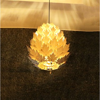 Đèn gỗ lá phong DG042 - Đèn gỗ thả trần trang trí nhà cửa, quán cafe, nhà hàng