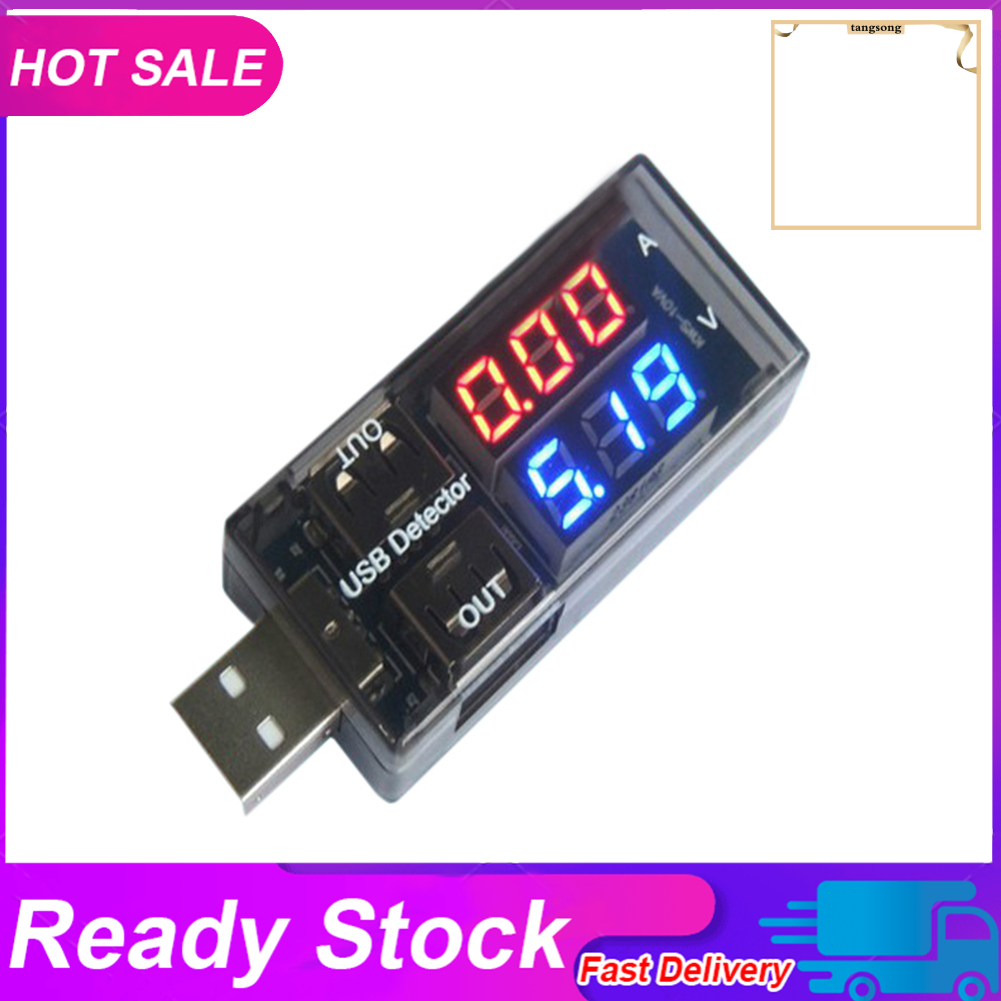 Usb Đo Điện Áp Kỹ Thuật Số Mini Có Đèn Led