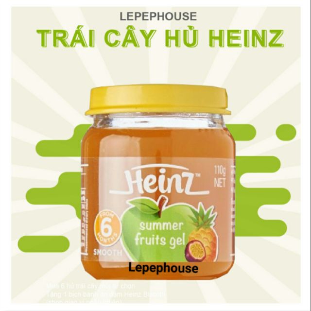 [Mua 3 tặng 1] Hủ trái cây nghiền Heinz đủ vị