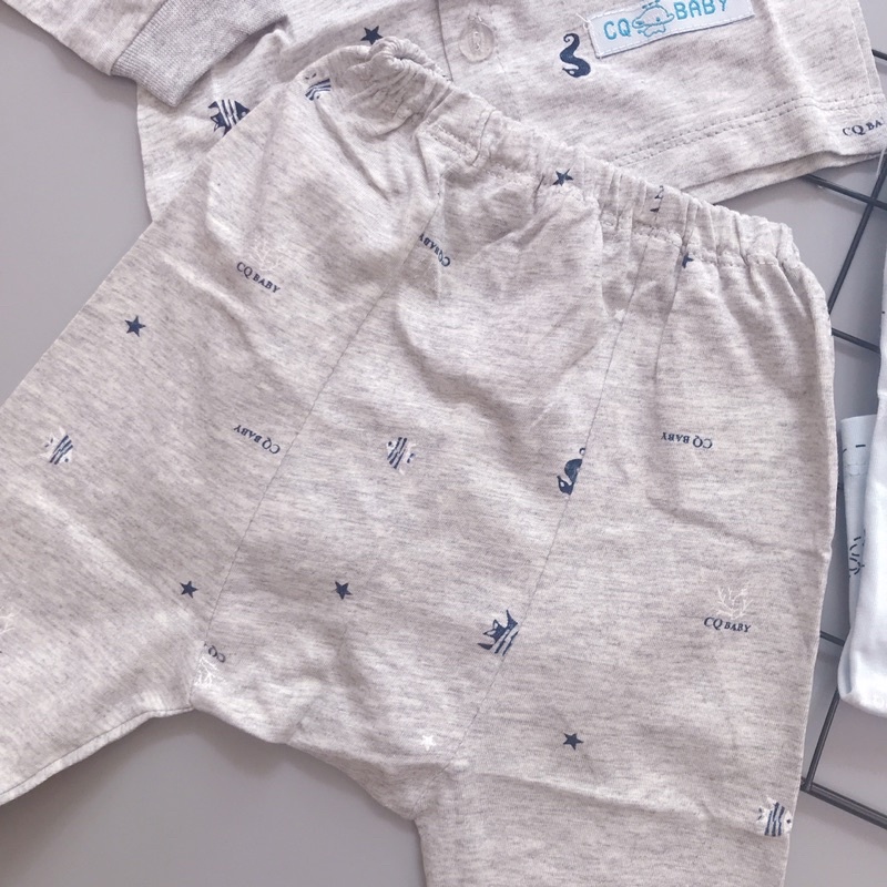 Bộ dài tay sơ sinh CQ Baby cho bé yêu