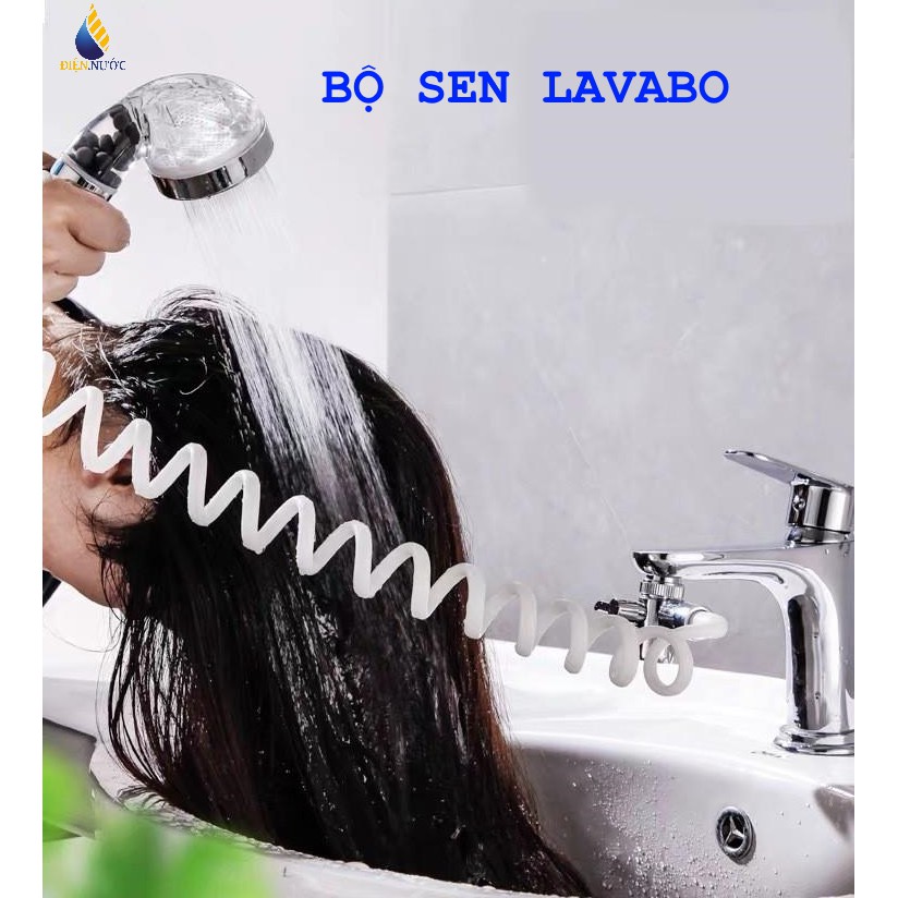 Vòi Sen lắp lavabo, chậu rửa phục vụ gội đầu đa năng 2 trong 1, vệ sinh nhà tắm. Điện.Nước