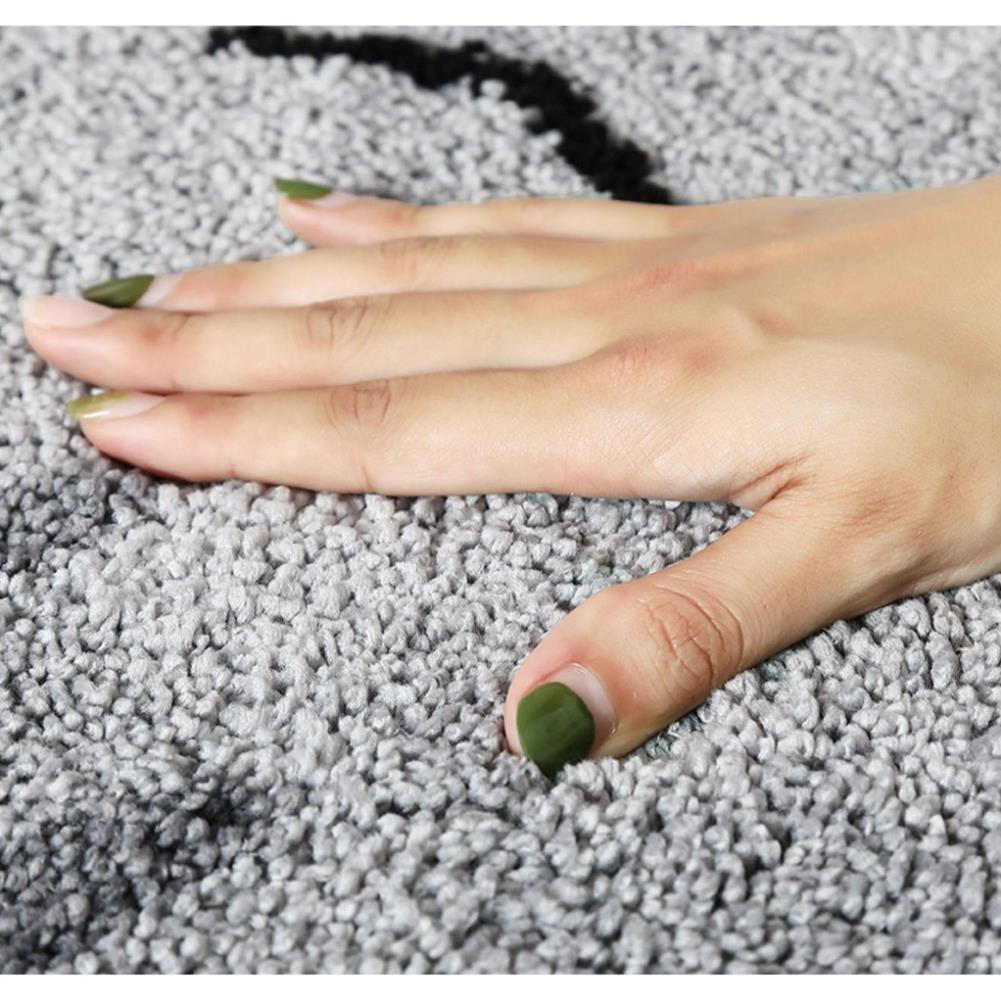 Thảm chùi chân trang trí thấm nước minehome hình thú cho nhà tắm sợi lông màu sắc dễ thương chống trượt giá rẻ 50x60cm