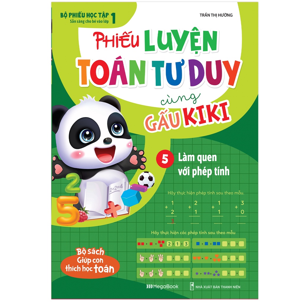 Sách Bộ Sách Phiếu Luyện Toán Tư Duy Cùng Gấu Kiki