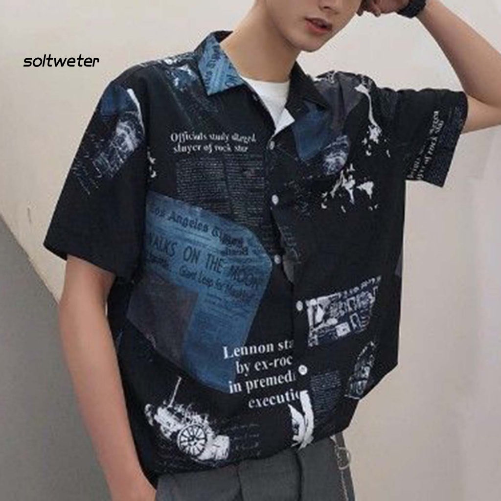 Áo Sơ Mi Đi Biển Phối Nút Thời Trang Nhật Hàn