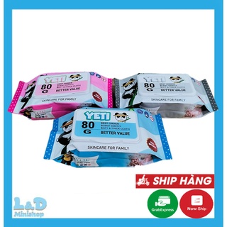 Khăn giấy ướt yeti thái lan không mùi 80gr