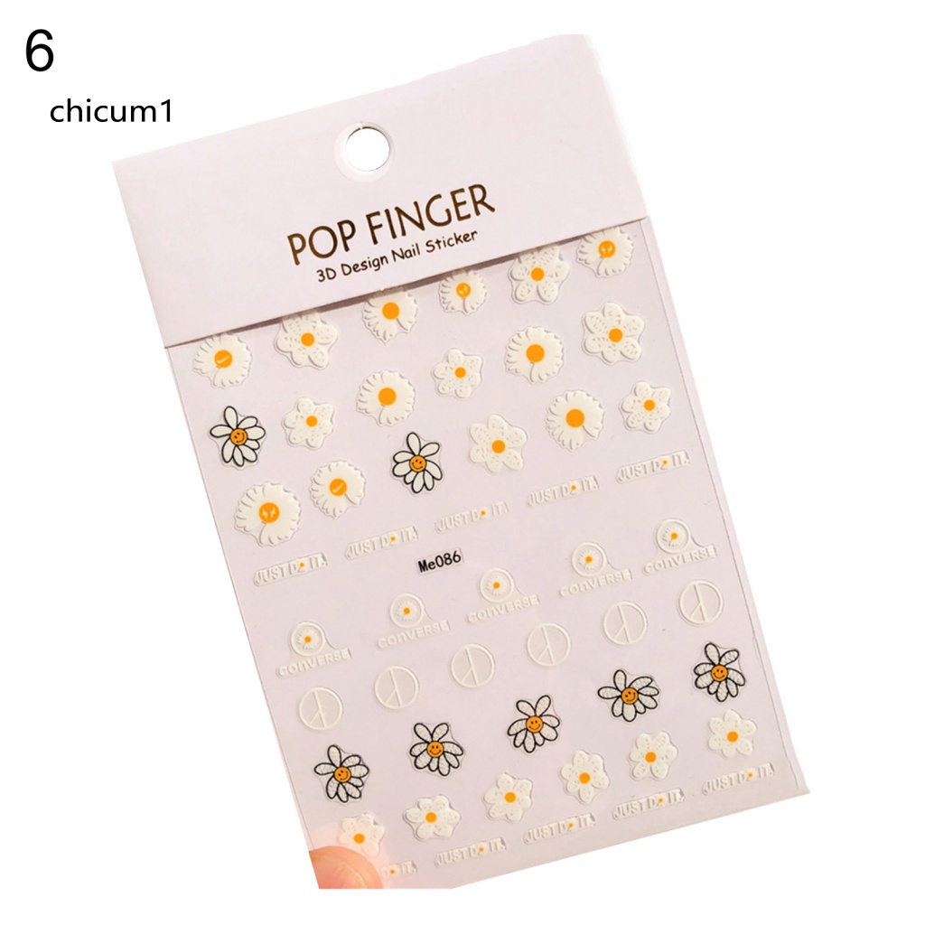Nhãn Dán Trang Trí Móng Tay Họa Tiết Hoa Hướng Dương Thời Trang Dành Cho Nữ