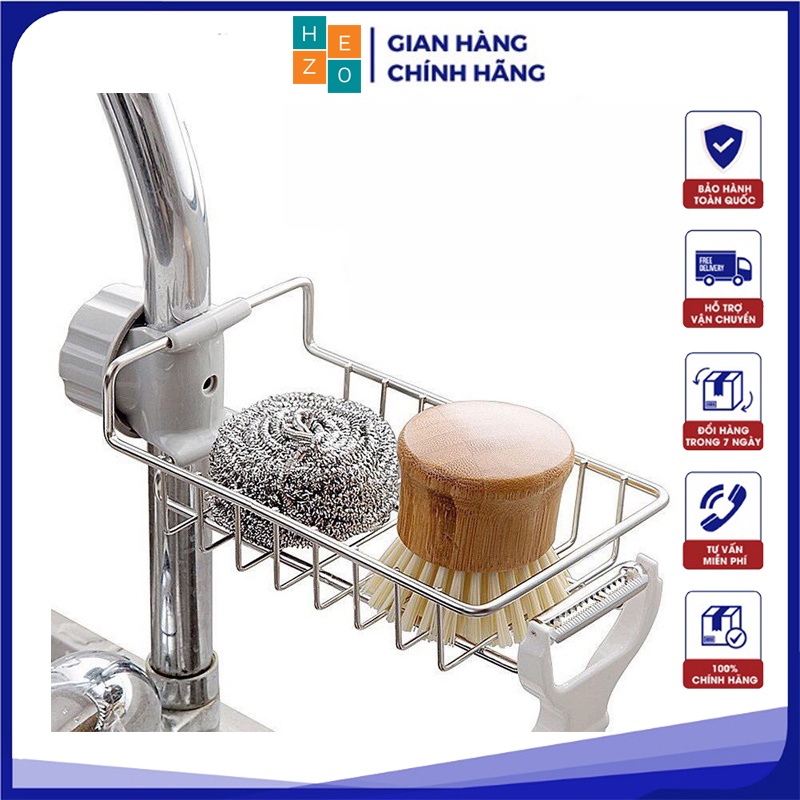 Giá kệ treo bồn rửa bát chất liệu INOX không gỉ không cần khoan