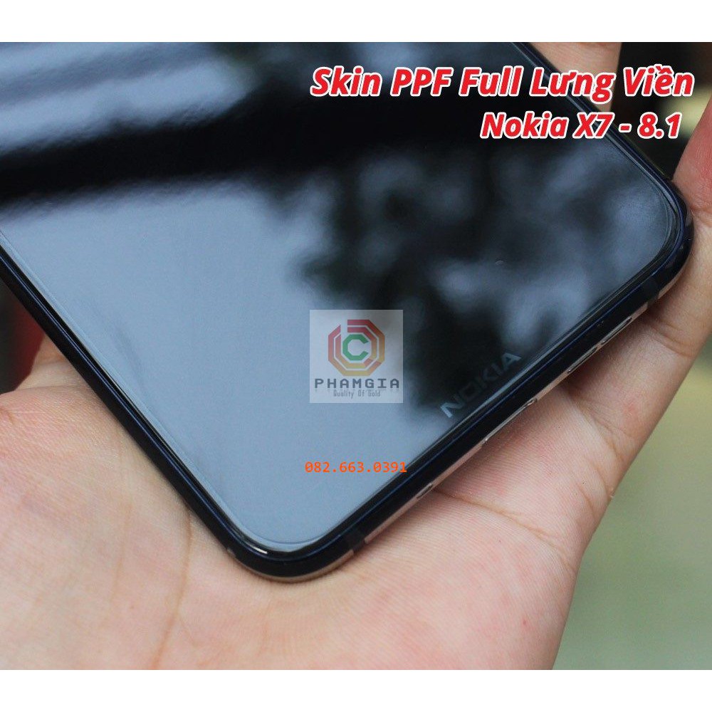 Dán PPF bóng, nhám cho Nokia X7 (8.1) màn hình, mặt lưng, full lưng viền siêu bảo vệ