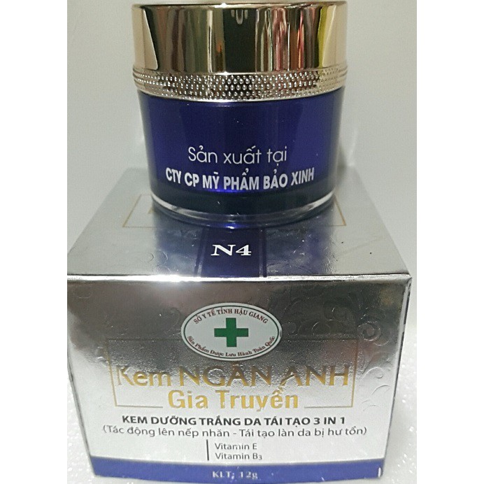 KEM Ngân Anh gia truyền DƯỠNG TRẮNG DA TÁI TẠO 3 IN 1