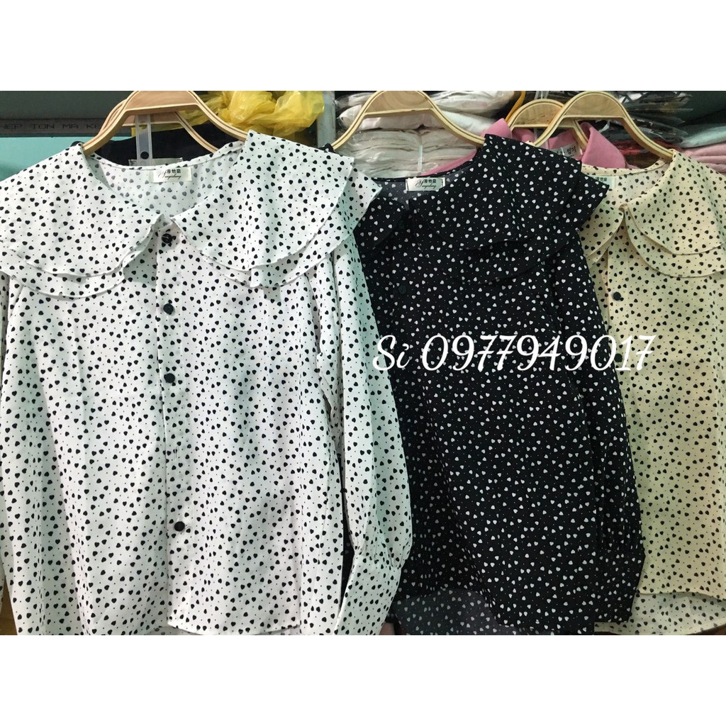 Áo sơ-mi nữ dài tay chạy viền | BigBuy360 - bigbuy360.vn