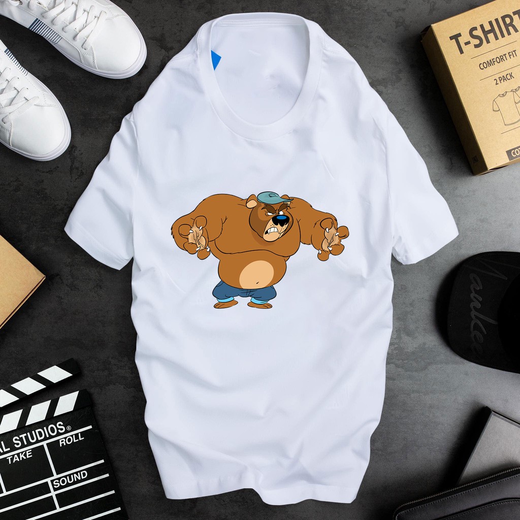 ÁO PHÔNG UNISEX GẤU BEAR GIÁ RẺ CỰC SHOCK IN HÌNH HOẠT HÌNH DỄ THƯƠNG SIÊU RẺ CÓ SIZE TRẺ EM - 13069