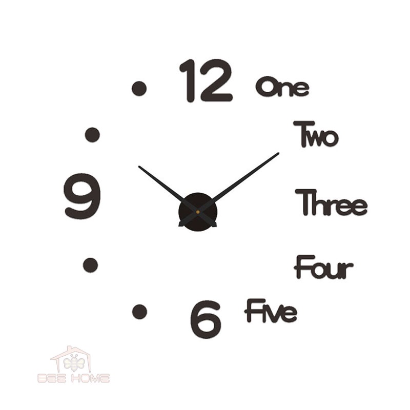 Đồng Hồ Trang Trí Dán Tường 3D - Beehome - Đồng Hồ Trang Trí Decor 3D