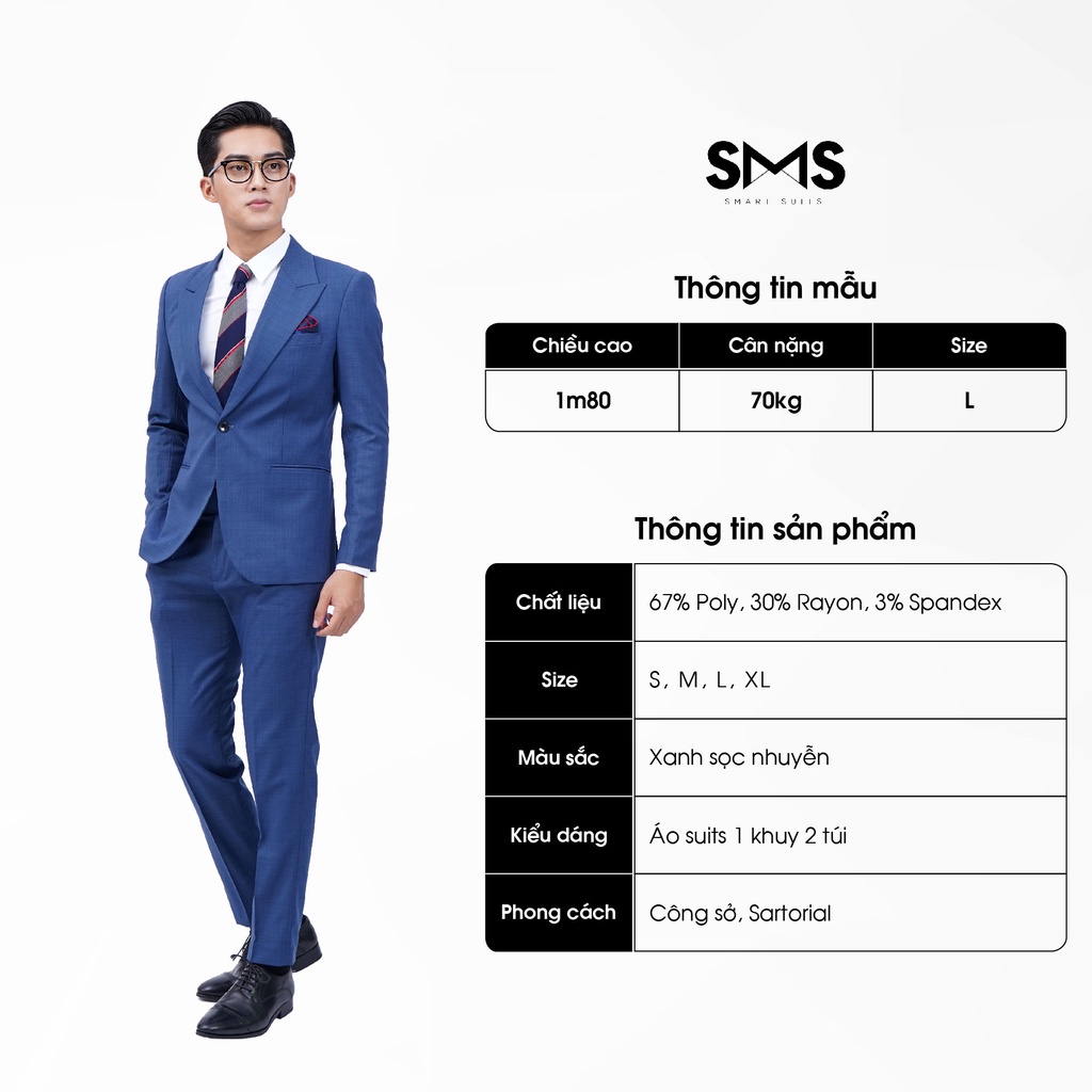 Vest nam xanh xước, suits sartorial, chuẩn form Smart Suits