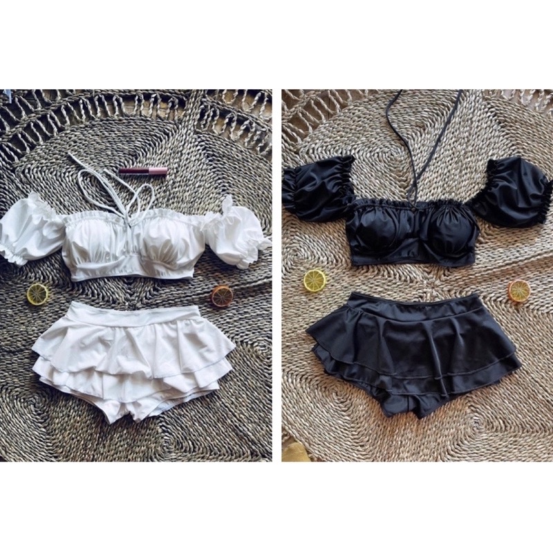 Đồ Bơi Đi Biển , Bikini đi biển đẹp Hai Mảnh chân váy Hbikini