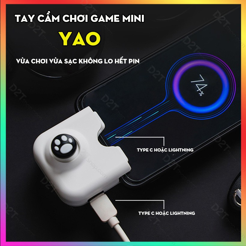 Tay cầm game mini YAO- nút joystick cho các game MOBA và FPS cực mượt, gắn vào là chơi