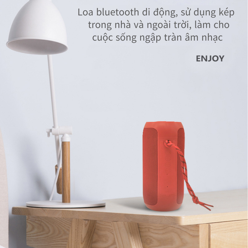 Loa Bluetooth Mini Bass Di Động,Loa Bluetooth Không Dây Tốt Có Dây Đeo âm Thanh Chất Lượng Hỗ Trợ Cắm Thẻ Nhớ Và USB