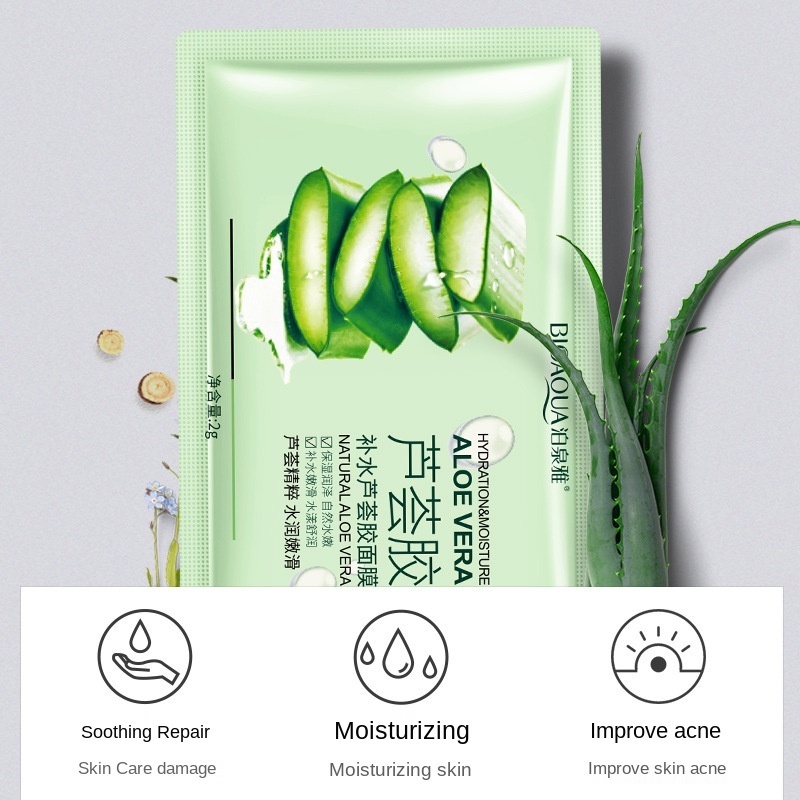Mặt Nạ Aloe Solution Mask Pack Skin Cleanliness Chiết Xuất Nha Đam 25g ILY
