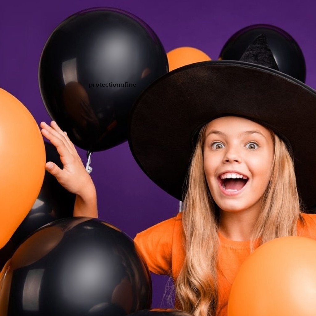 Set 100 Bong Bóng Cao Su 5 Inch Màu Đen Cam