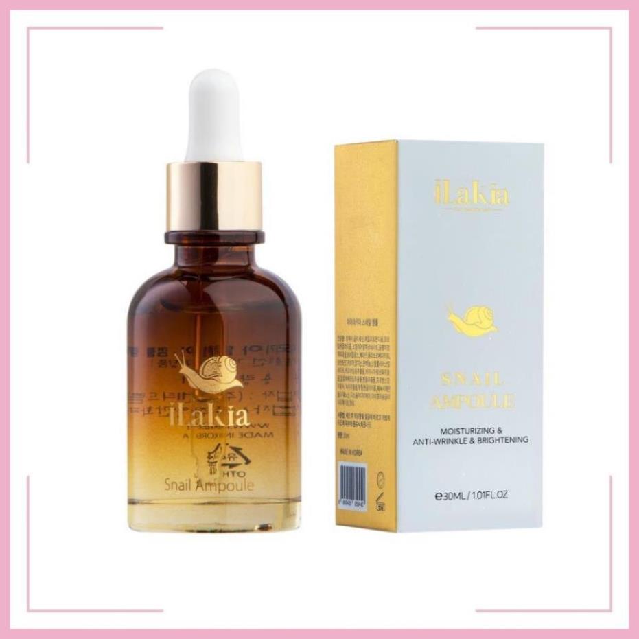 Tinh Chất Serum Ốc Sên SNAIL AMPOULE Ikalia Chống Lão Hóa 30ml [Tặng khẩu trang Hamita] | BigBuy360 - bigbuy360.vn
