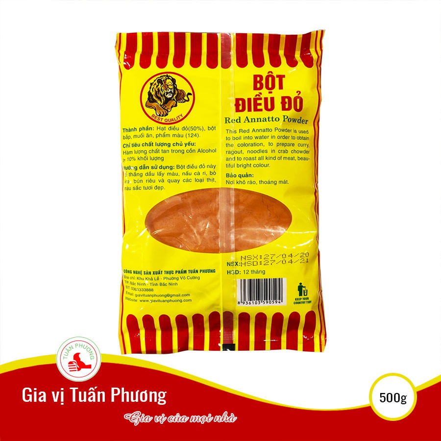 Bột Điều Đỏ 500 Gam