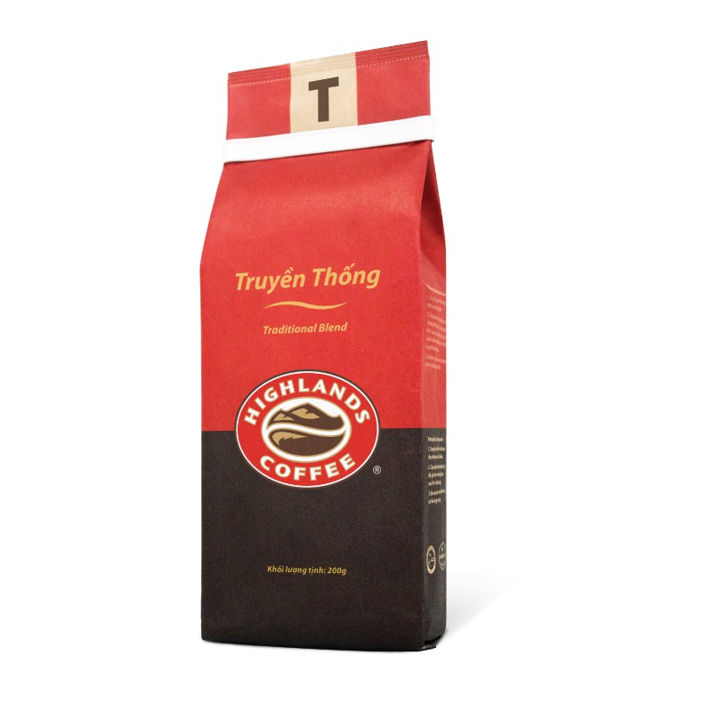 [Giá sốc] - Cà phê rang xay Truyền Thống Highlands Coffee gói 200g