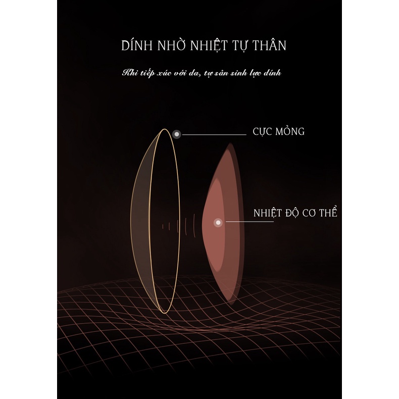 Miếng dán ngực silicon nhiệt tự thân siêu dính, dán nhũ hoa không keo siêu mỏng tàn hình DN01 - Her Sleepwear