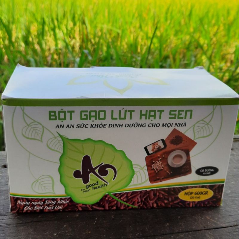 Sữa Bột Gạo Lứt Hạt Sen Hạnh Như 600g không chất bảo quản tốt cho sức khỏe
